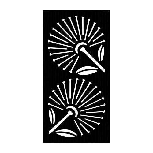 Strol SmartScreen Pohutukawa Decorative Screen 900 X 1800mm WPC Black