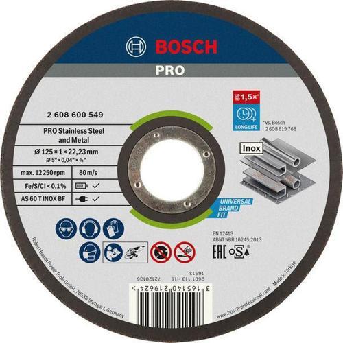 Bosch Stainless Steel And Metal Bonded Cutting Disc 125mm