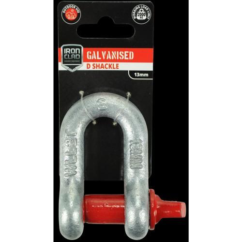 Iron Clad D Shackle 13mm Galvanised