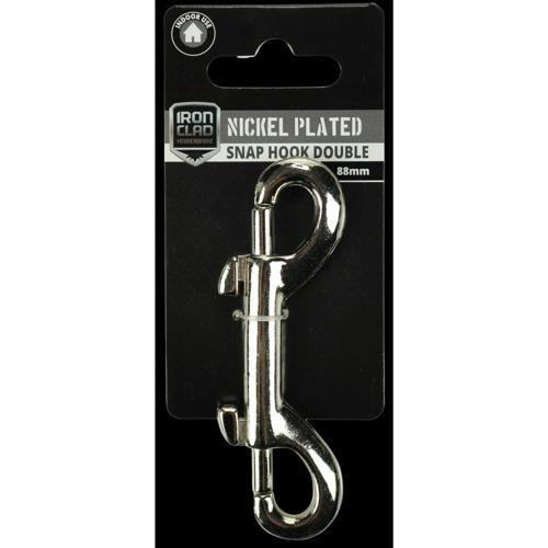 Iron Clad Snap Hook Double 90mm Nickel Plated