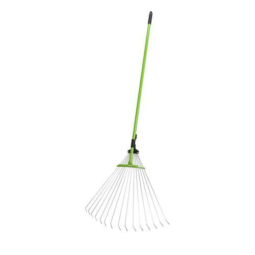 Gardeners Edge Metal Adjustable Leaf Rake