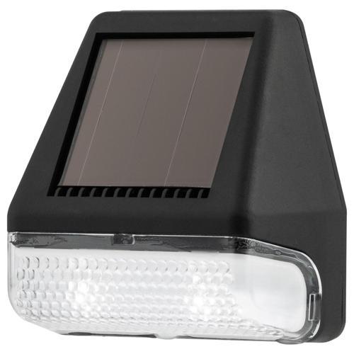 Nouveau Solar Powered Outdoor Wall Light 75mm 72mm 41mm Black