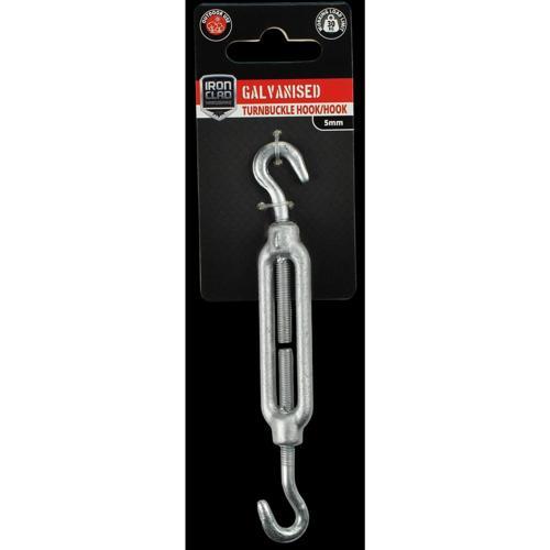 Iron Clad Turnbuckle Hook/Hook 5mm Galvanised