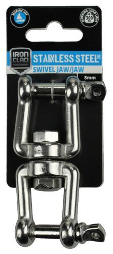 Iron Clad Swivel Jaw/Jaw 8mm Stainless Steel 316