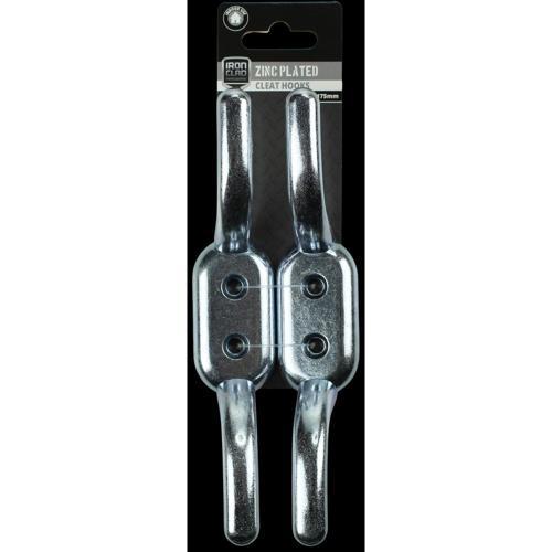 Iron Clad Cleat Hooks 175mm Zinc Plated Pack of 2