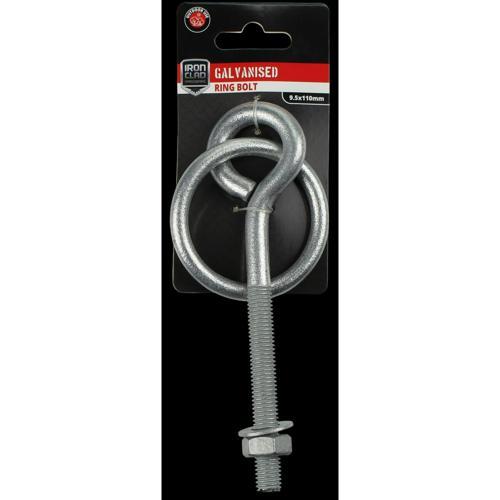 Iron Clad Ring Bolt 9.5x110mm Galvanised