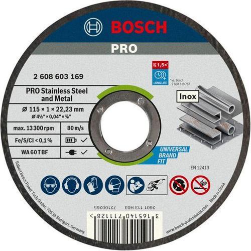 Bosch INOX Cutting Disc 115 X 22.23mm