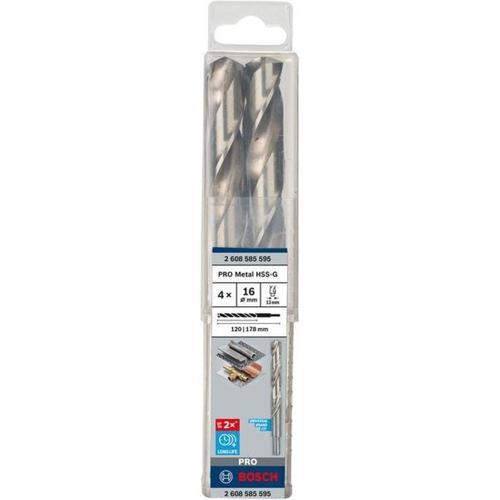 Bosch Metal HSS-G Redshk 4PC 16mm