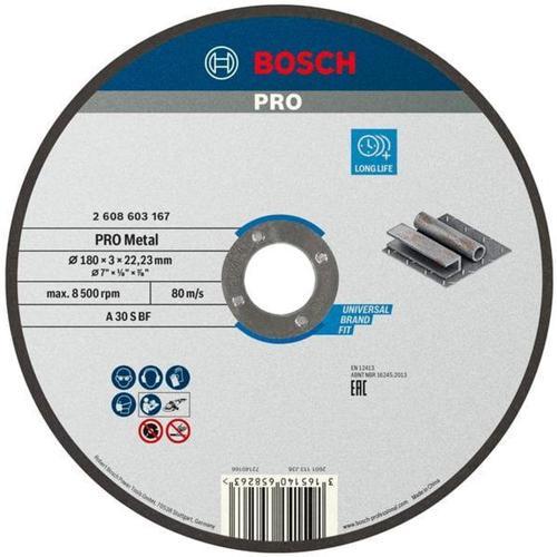 Bosch Metal Bonded Cutting Disc 180 X 3 X 22.23mm
