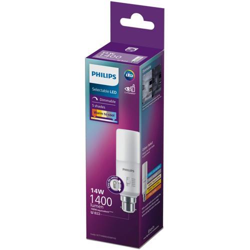 Philips LED Stick 14 Watt 1400 Lumen B22 5Cct Dim Frosted