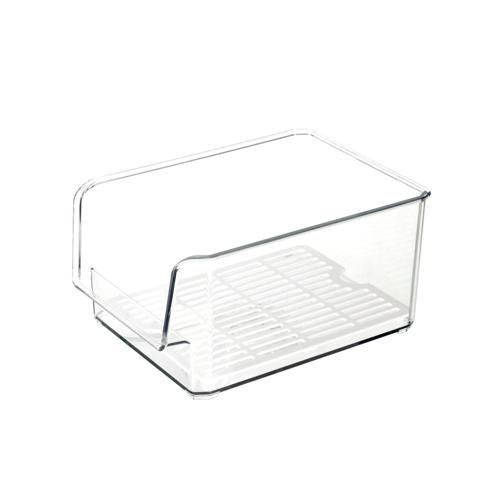 Nouveau Small Fridge Bin With Drainage Tray 218 X 155mm Clear