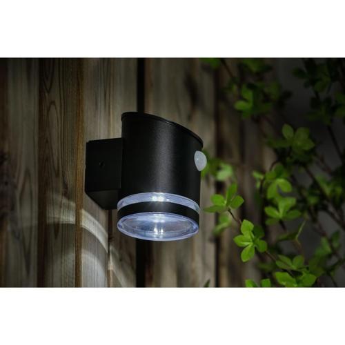 Nouveau Solar Wall Light With PIR Sensor 9x12.5x13cm White