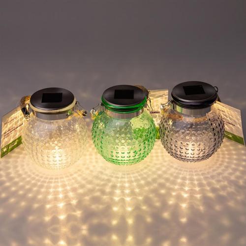 Nouveau Solar Glass Jar 10.5 X 12 Warm White