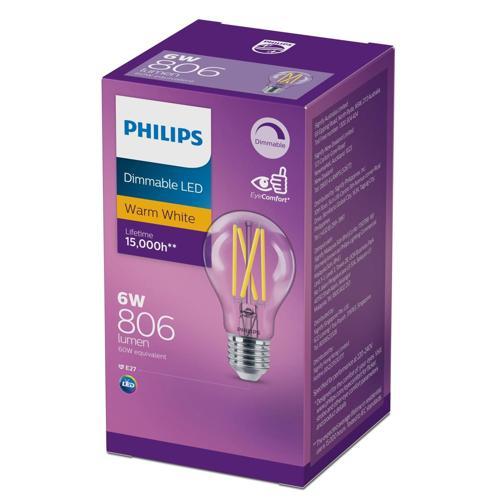 Philips LED Filament ST64 E27 Dimmable 6 Watt Warm White