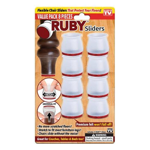 AS SEEN ON TV Ruby Sliders Flexible Furniture Leg Covers Pack of 8