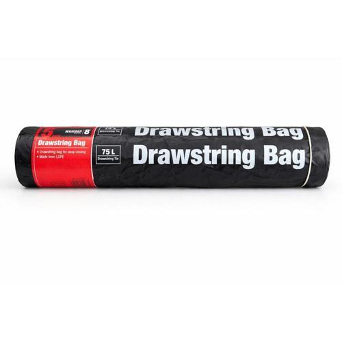 Number 8 Rubbish Bag Drawstring 75L 5 Pack