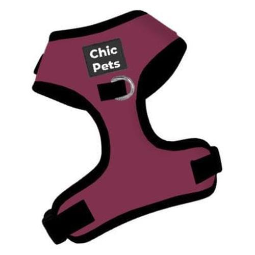 Chic Pets City Classic Chest Plate Harness Plum M