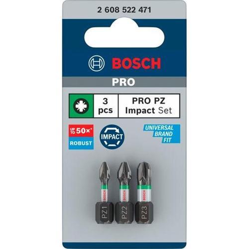 Bosch PRO PZ Impact Set 25mm 3 Piece (PZ1 PZ2 PZ3)