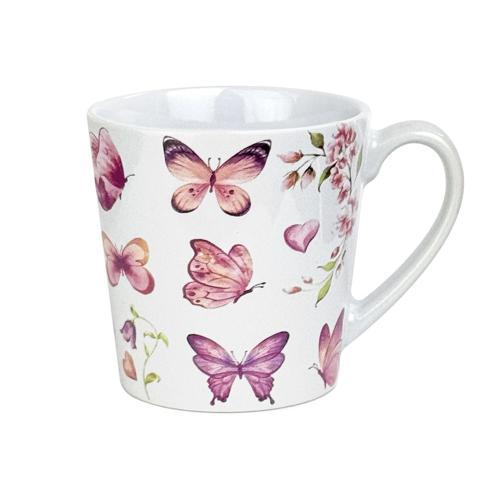 MUG 330mL BUTTERFLIES STONEWARE