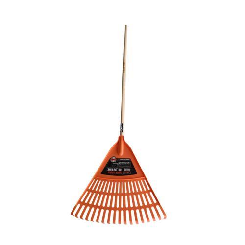 Atlas Trade 18T Plastic Orange Leaf Rake With FSC Handle