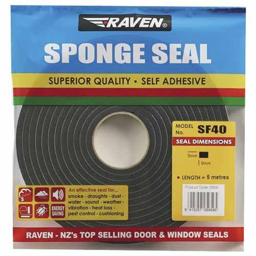 Raven SF40 Multi-Purpose Sponge Seal 9mm X 6mm X 5m Black