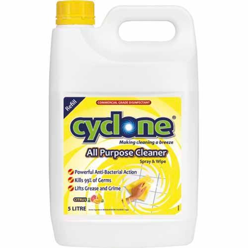 Cyclone All Purpose Cleaner Citrus 5L Clear