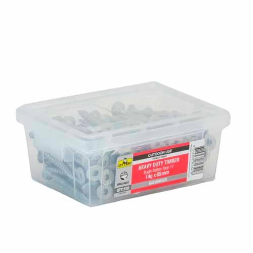 Otter Heavy Duty Timber Screws 14g X 65mm Pack of 100 Galvanised