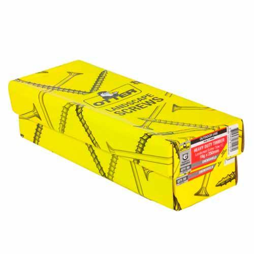 Otter Heavy Duty Landscape Timber Screws 16g X 250mm Pack of 50 ChemShield
