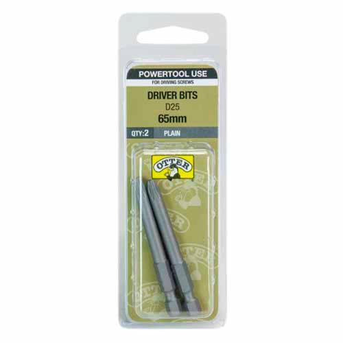 Otter D25 Driver Bits 65mm Pack of 2