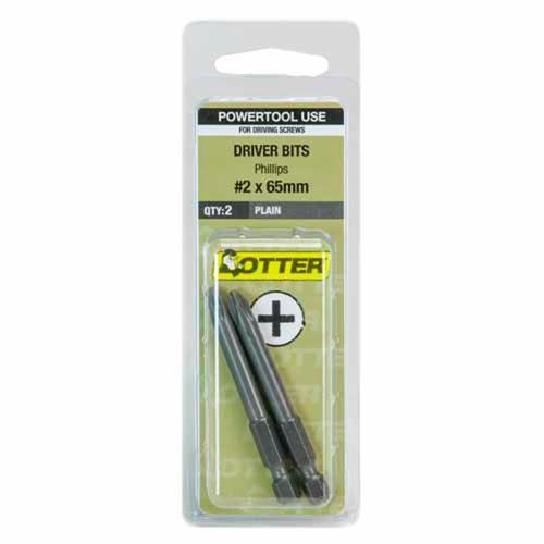 Otter Phillips Driver Bits PH#2 X 65mm Pack of 2