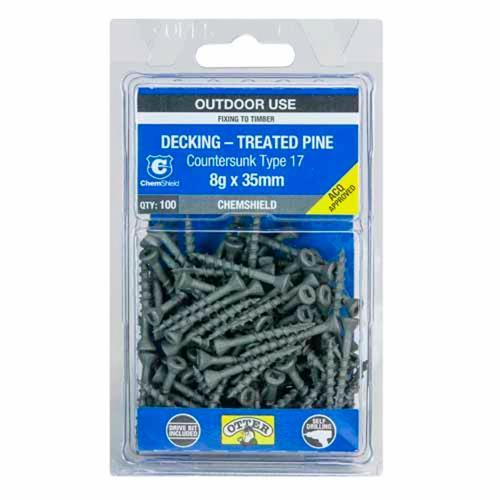 Otter Decking Screws 8g X 35mm Pack of 100 ChemShield