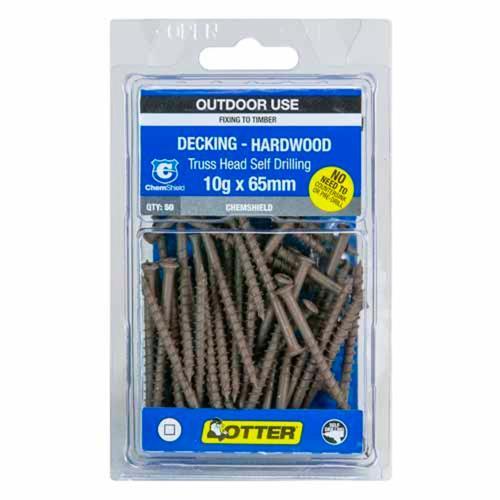 Otter Decking Screws 10g X 65mm Pack of 50 ChemShield
