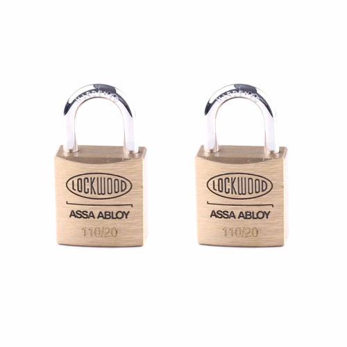Lockwood Padlock 20mm Pack of 2 Brass