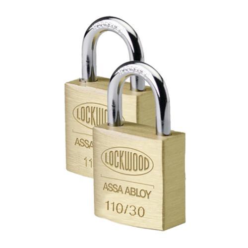 Lockwood Padlock 30mm Brass Pack of 2