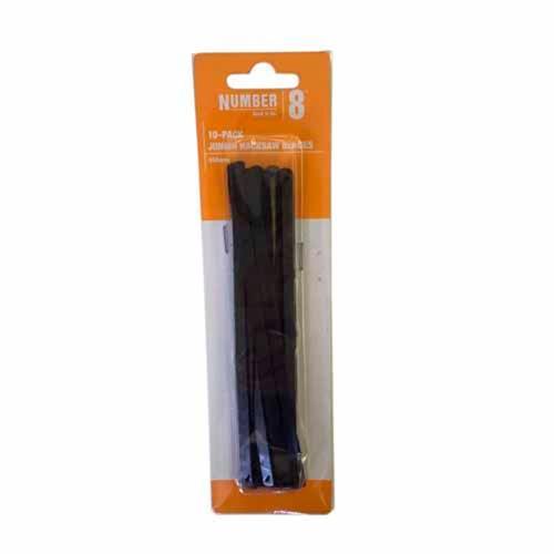 Number 8 Junior Hacksaw Blades 10 Piece Black Pack of 10