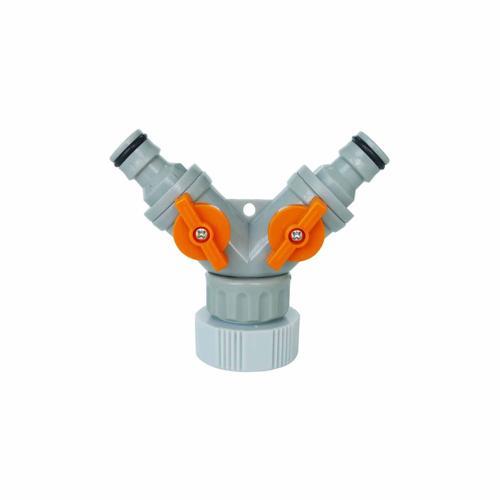 Jobmate Two Way Tap With Shut Off Valves 12mm 68615