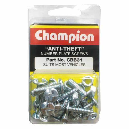 Champion Anti-Theft Number Plate Screw 30 Piece Pack of 30