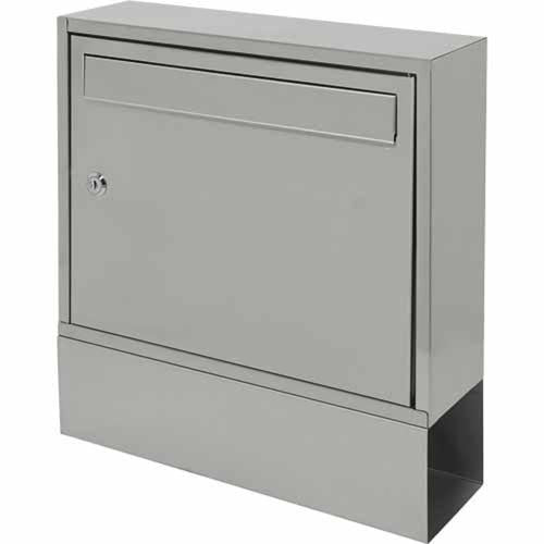 Mail Boss Sandspit Metal Letterbox 410mm 390mm 120mm Stainless Steel