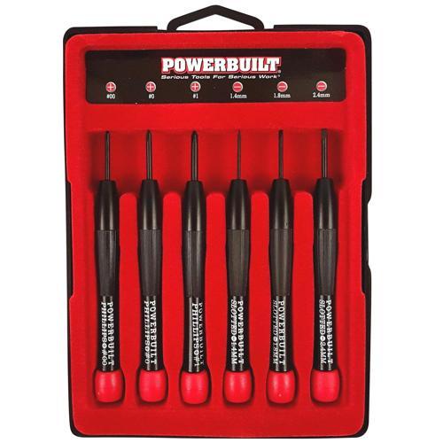 Powerbuilt Precision Screwdriver Set 6 Piece