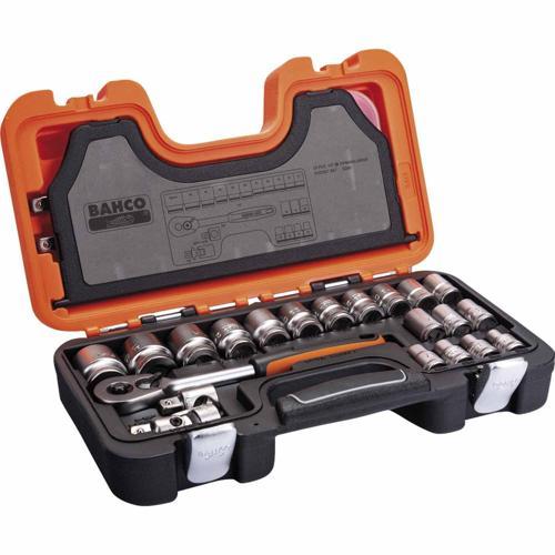 Bahco 24 Piece Socket Set 1/2in Orange Black And Silver
