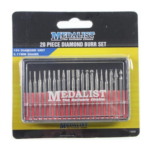 Medalist Diamond Burr And Point Set Steel