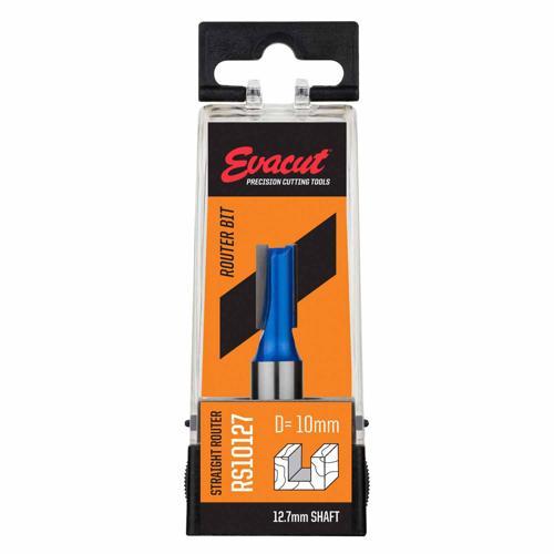 Evacut Router Bit Straight Shank: 12.7mm Dia: 10mm Blue And Grey