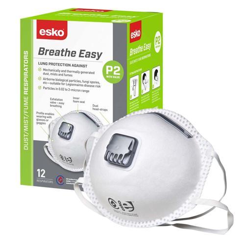 Esko P2 Valved Respirator Pack of 12