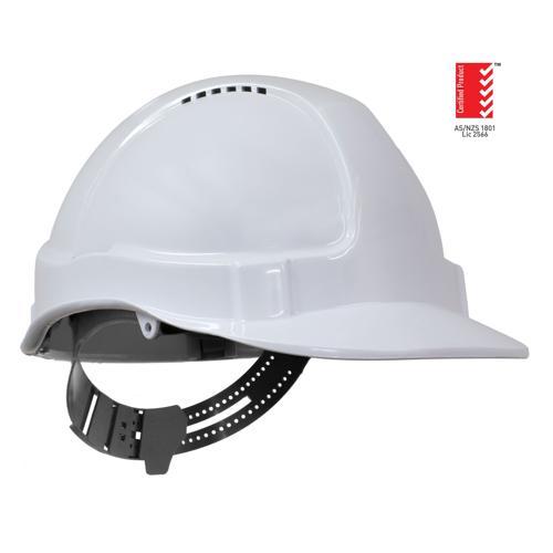 Esko Hard Hat With Vented Pinlock Adjustment 53-66cm White