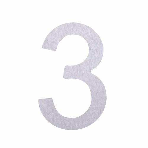 Elements Hardware Adhesive Stainless Steel Numeral #3 76mm Stainless Steel