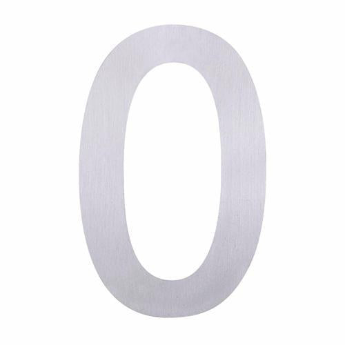 Elements Hardware Adhesive Stainless Steel Numeral #0 100mm Stainless Steel