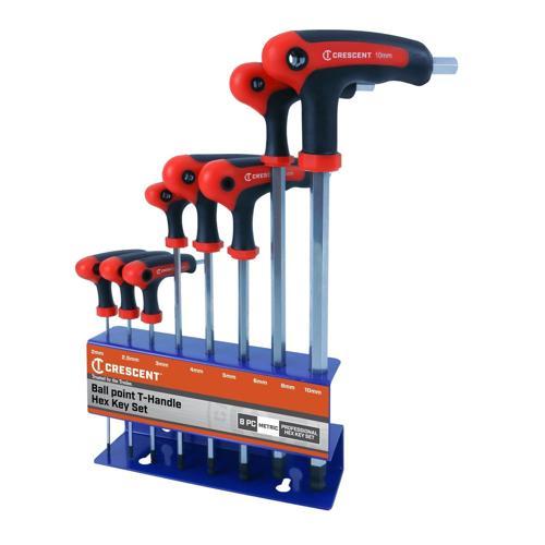 Crescent Ball Point T Handle Metric Set 8 Pieces