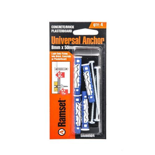 Ramset Universal Wall Anchors Pack of 4