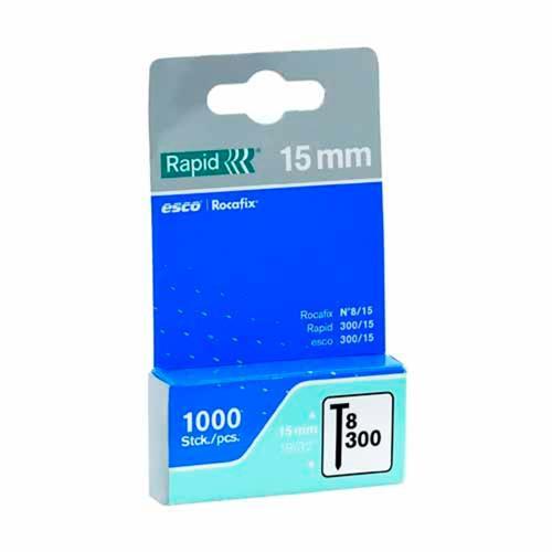 Rapid 8 Series Brads 15mm Pack of 1000 Galvanised