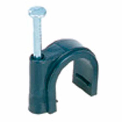 Neta Pipe Saddle Clamp With Nail 19mm Black Pack of 10